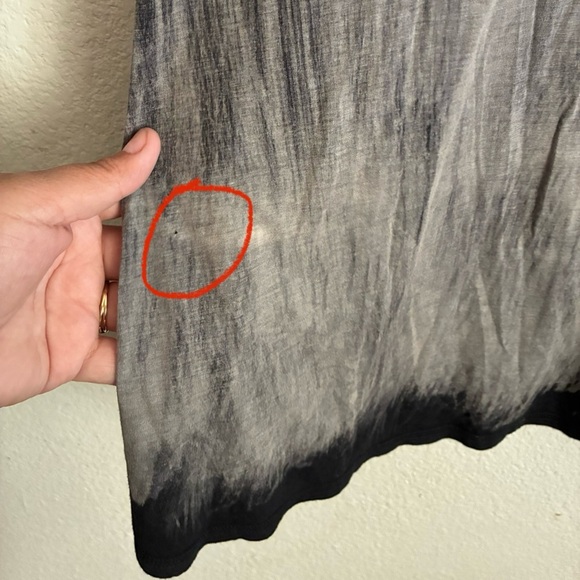 Aratta Women's Blouse Boho Grey Acid Wash Lace Embroidered  Long Sleeve Top M - Picture 16 of 16